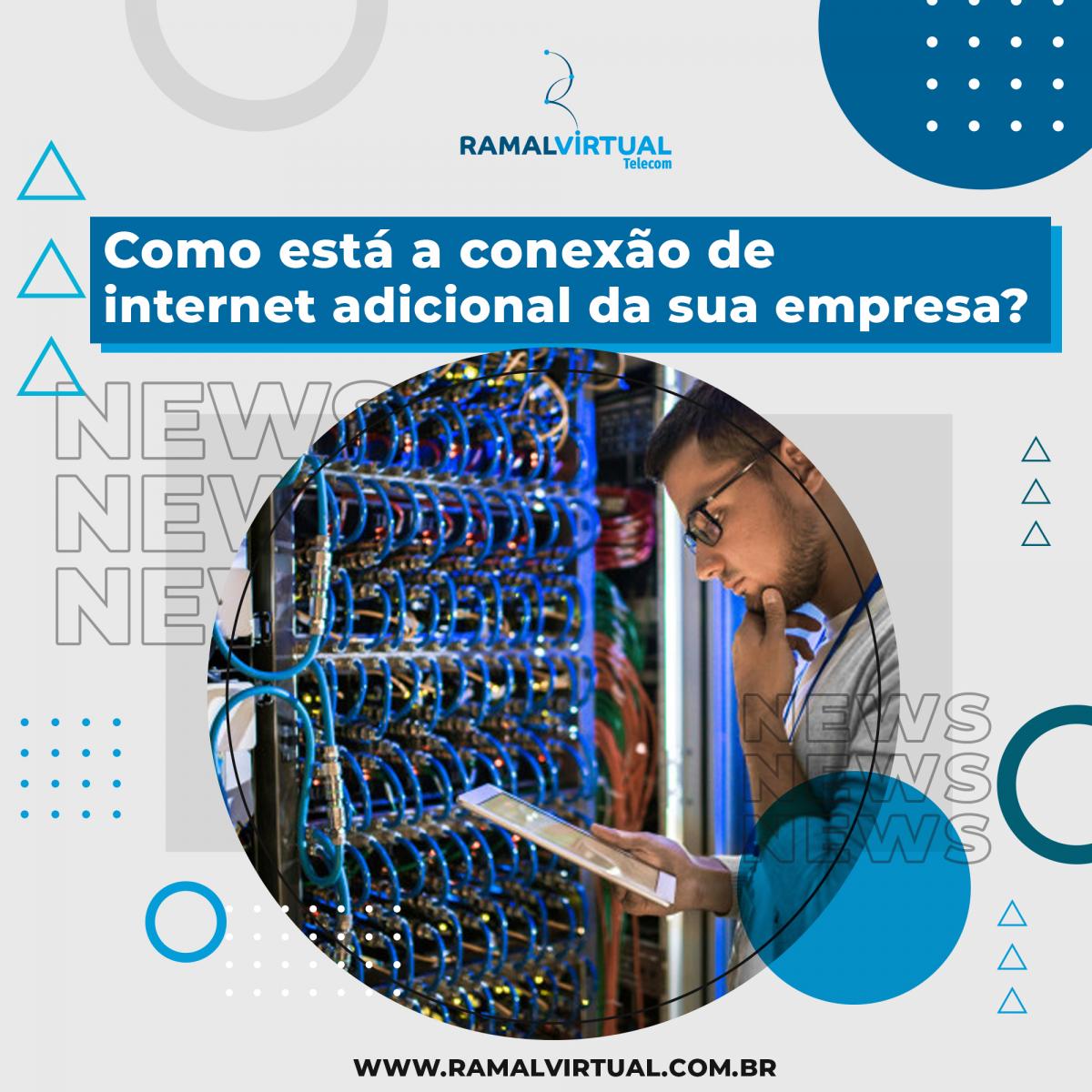 [Como está a conexão de internet adicional da sua empresa?]
